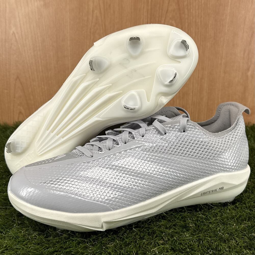 adidas Adizero Electric 2.0 Grey Silver Metallic Baseball Cleats JI1478 Men Sz 9